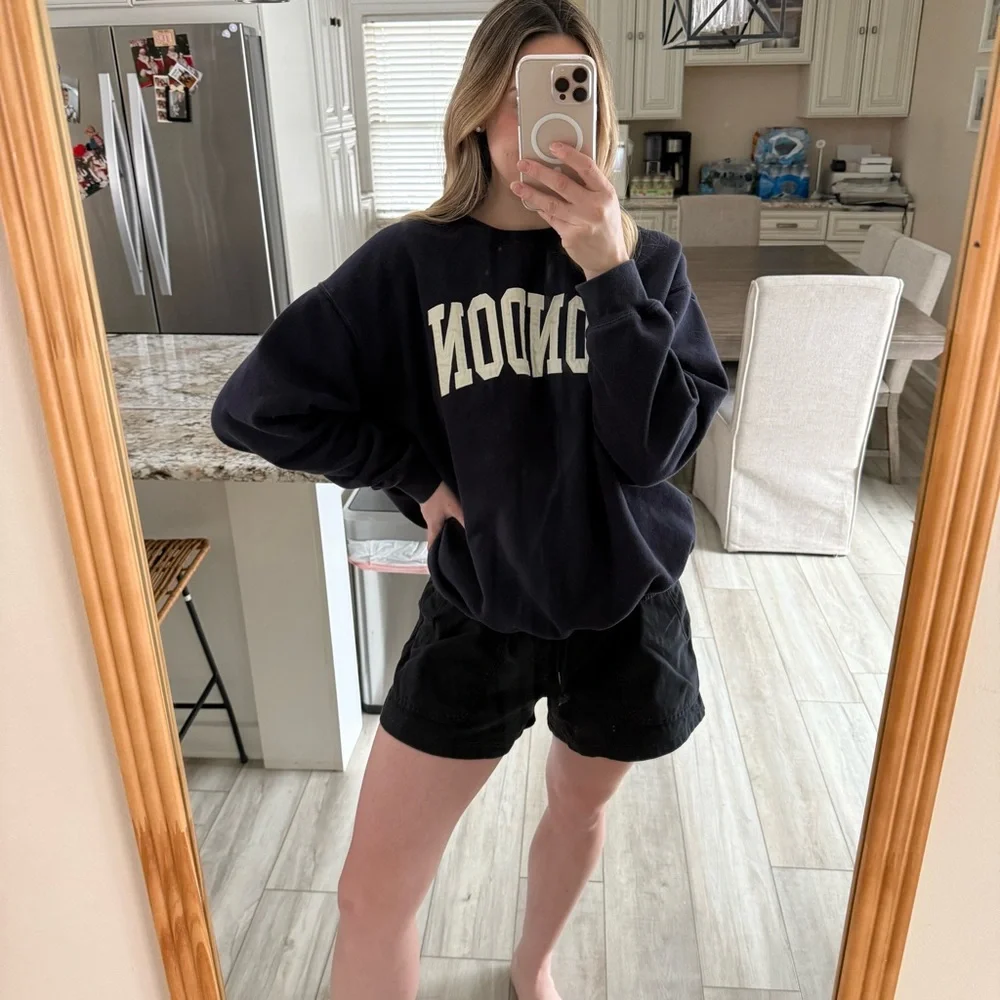 Athleta Black Lounge Athletic Shorts Elastic Waist Casual Activewear Women L - Picture 2 of 5